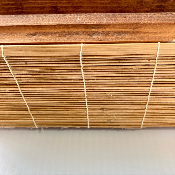 Napkin Letter Mail Holder Boho Beachy Wooden Storage 7.5" W x 3.75" T x 3.5" D - Picture 7 of 9